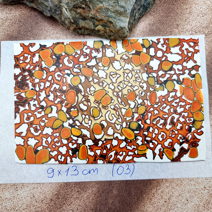 Raw Polymer Clay Veneer (03) "Colorful Painting" Mokume Gane