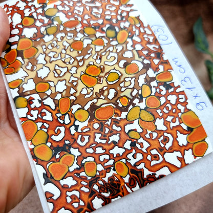 Raw Polymer Clay Veneer (03) "Colorful Painting" Mokume Gane