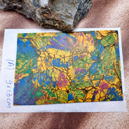 Raw Polymer Clay Veneer (A) "Labradorite Pattern"