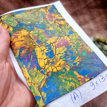 Raw Polymer Clay Veneer (A) "Labradorite Pattern"