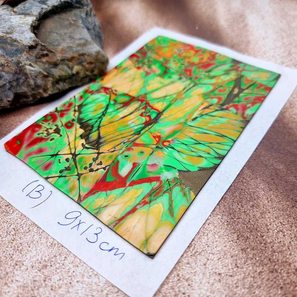 Raw Polymer Clay Veneer (B) "Jasper Stone Pattern"