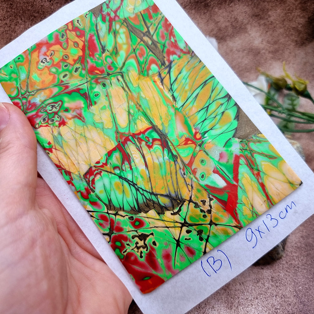 Raw Polymer Clay Veneer (B) "Jasper Stone Pattern"