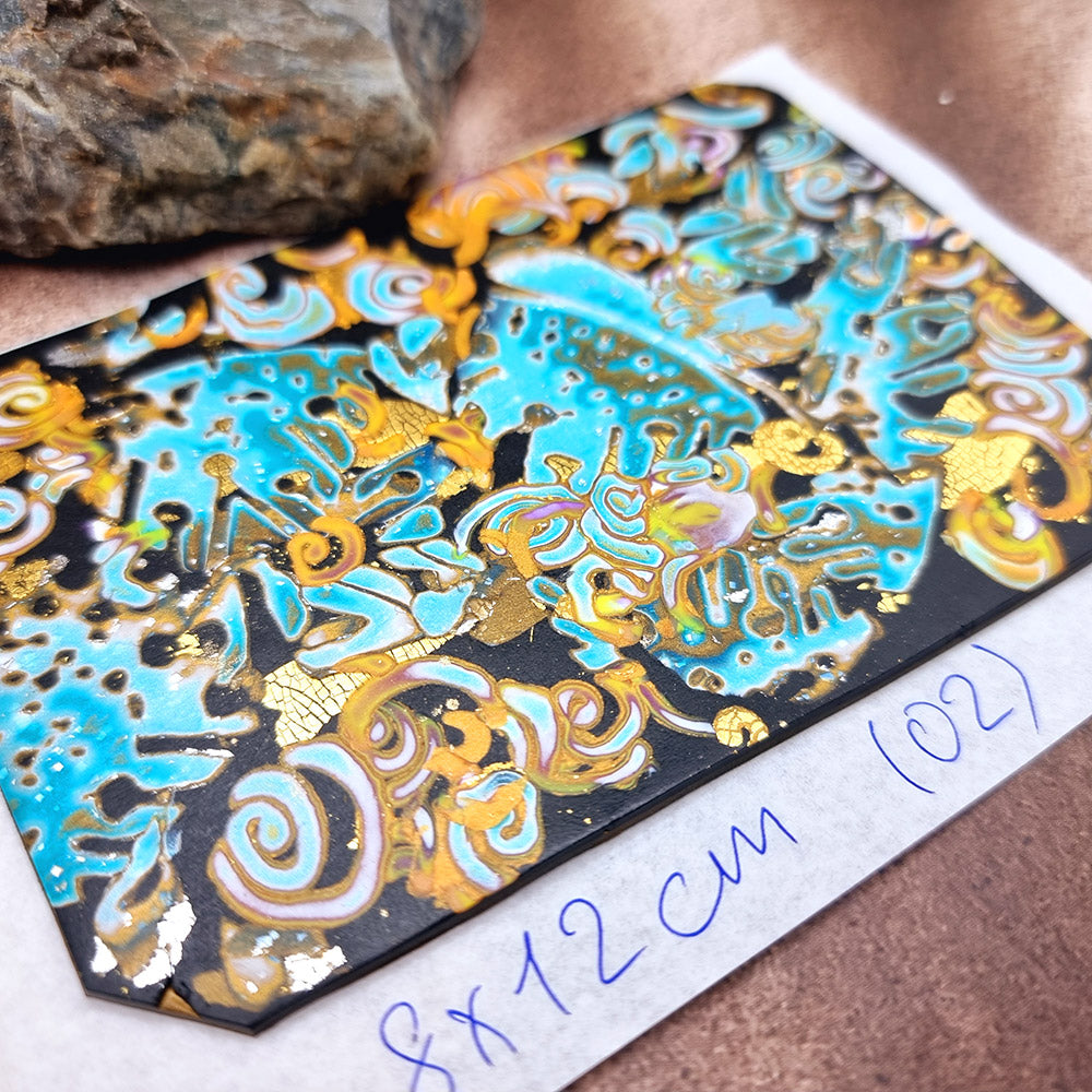 Raw Polymer Clay Veneer (02) "Colorful Patterns" Mokume Gane