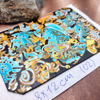 Raw Polymer Clay Veneer (02) "Colorful Patterns" Mokume Gane