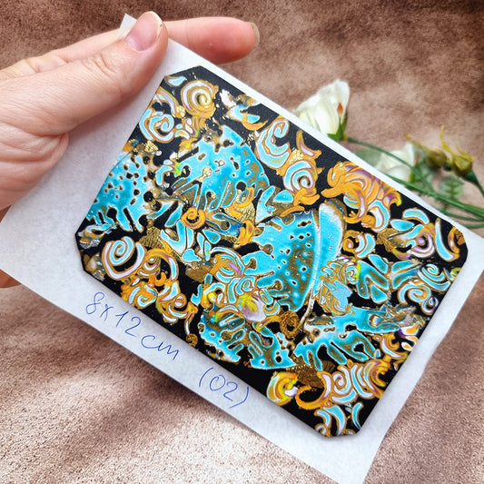 Raw Polymer Clay Veneer (02) "Colorful Patterns" Mokume Gane