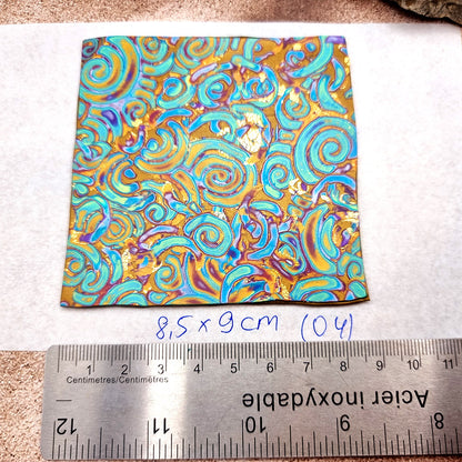 Raw Polymer Clay Veneer (04) "Colorful Patterns" Mokume Gane