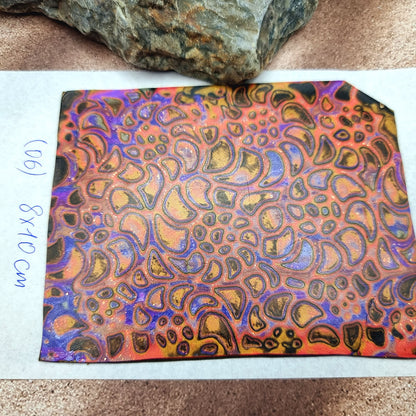 Raw Polymer Clay Veneer (06) "Colorful Patterns" Mokume Gane