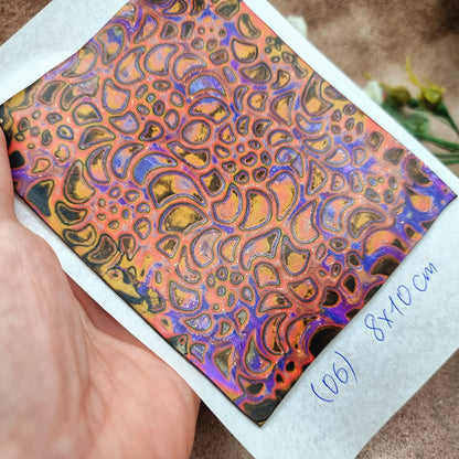 Raw Polymer Clay Veneer (06) "Colorful Patterns" Mokume Gane