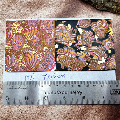 Raw Polymer Clay Veneer (07) "Colorful Patterns" Mokume Gane