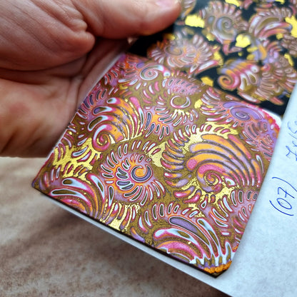 Raw Polymer Clay Veneer (07) "Colorful Patterns" Mokume Gane