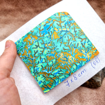 Raw Polymer Clay Veneer (08) "Colorful Patterns" Mokume Gane