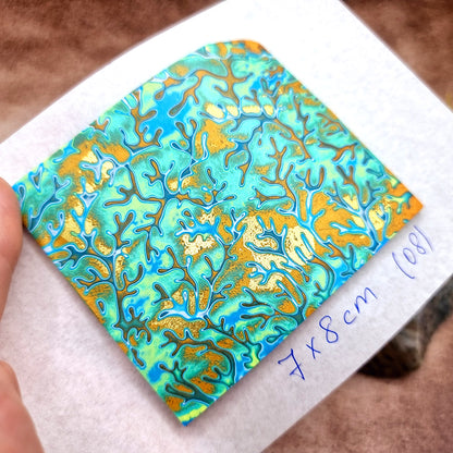 Raw Polymer Clay Veneer (08) "Colorful Patterns" Mokume Gane