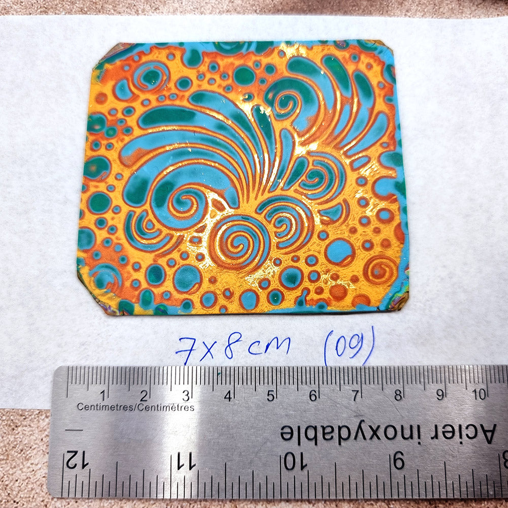 Raw Polymer Clay Veneer (09) "Colorful Patterns" Mokume Gane