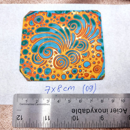 Raw Polymer Clay Veneer (09) "Colorful Patterns" Mokume Gane