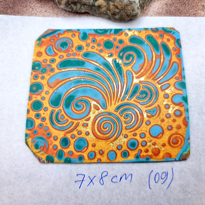 Raw Polymer Clay Veneer (09) "Colorful Patterns" Mokume Gane