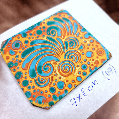 Raw Polymer Clay Veneer (09) "Colorful Patterns" Mokume Gane