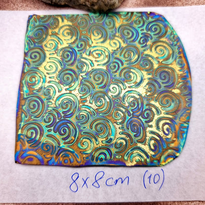 Raw Polymer Clay Veneer (10) "Colorful Patterns" Mokume Gane