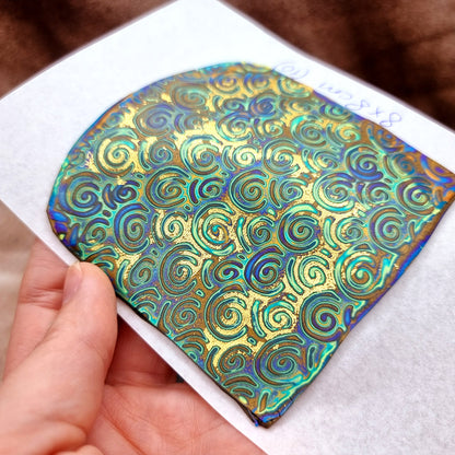 Raw Polymer Clay Veneer (10) "Colorful Patterns" Mokume Gane