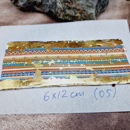 Raw Polymer Clay Veneer with Transfer Foils (05) "Pattern on White Clay"