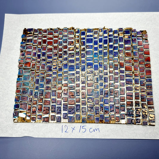 "Purple Stone Mosaic " Raw Polymer Clay Veneer