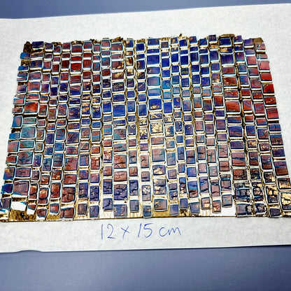 "Purple Stone Mosaic " Raw Polymer Clay Veneer