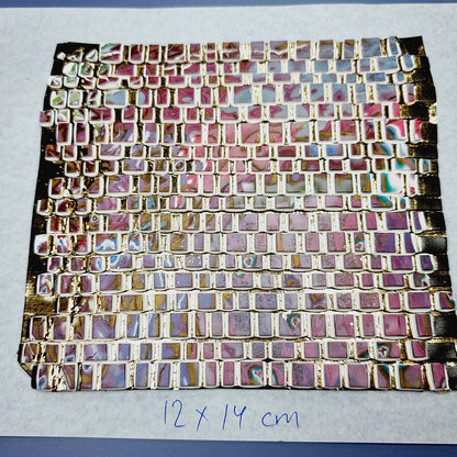 "Pink Mosaic " Raw Polymer Clay Veneer