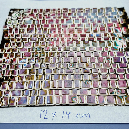 "Pink Mosaic " Raw Polymer Clay Veneer