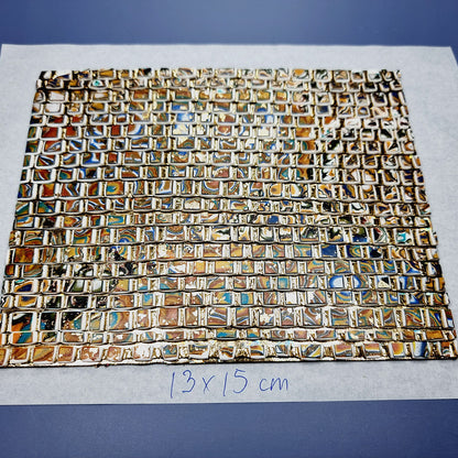"Golden Mosaic " Raw Polymer Clay Veneer
