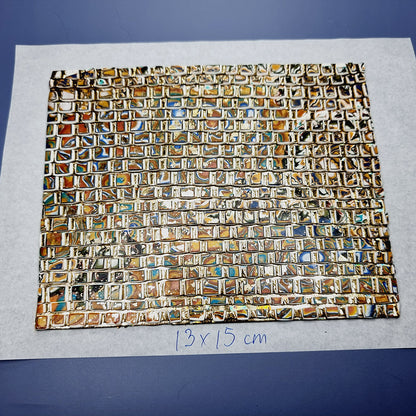 "Golden Mosaic " Raw Polymer Clay Veneer
