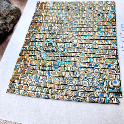 "Colored Mosaic" Raw Polymer Clay Veneer