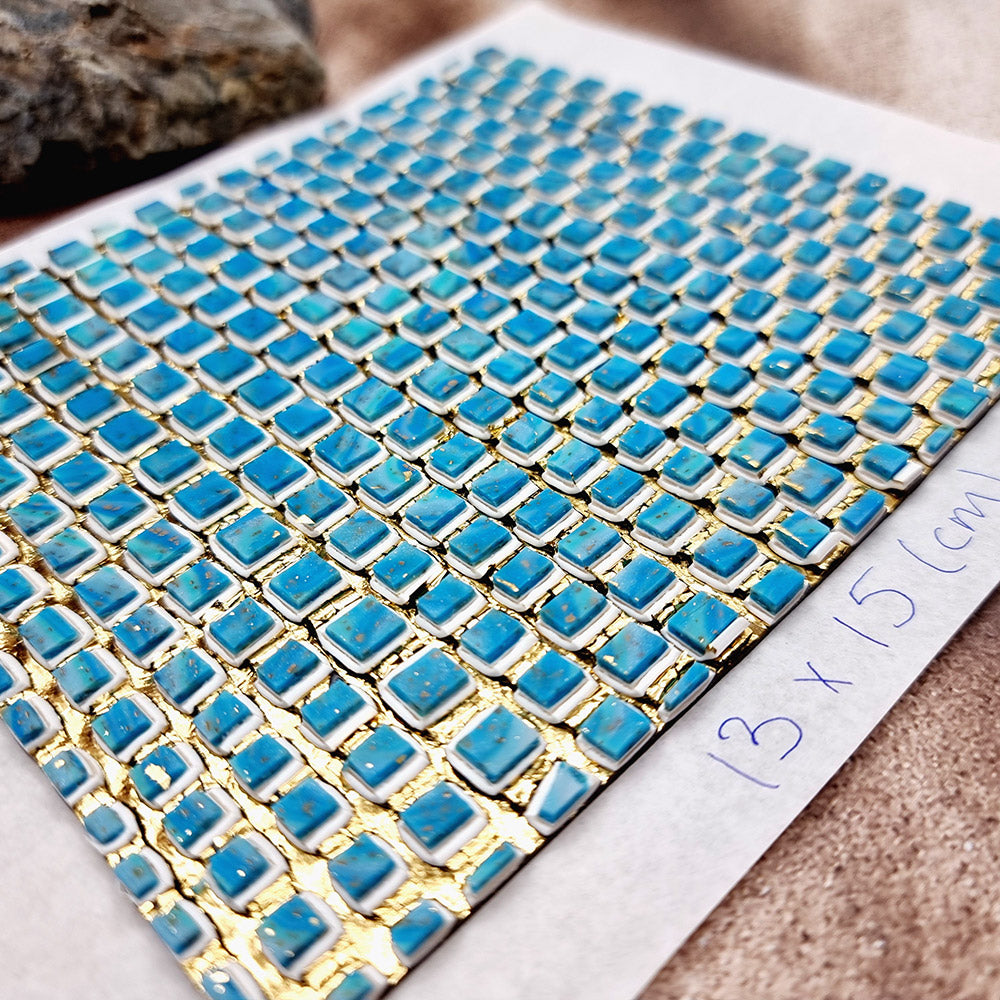 "Ice Cubes Mosaic" Raw Polymer Clay Veneer