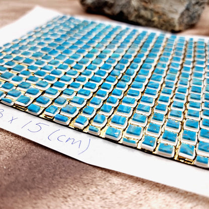 "Ice Cubes Mosaic" Raw Polymer Clay Veneer