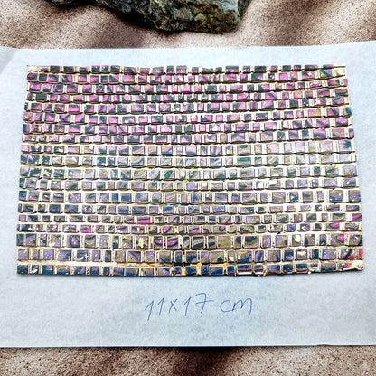 "Pink Magic Mosaic" Raw Polymer Clay Veneer