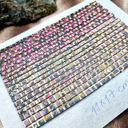 "Pink Magic Mosaic" Raw Polymer Clay Veneer