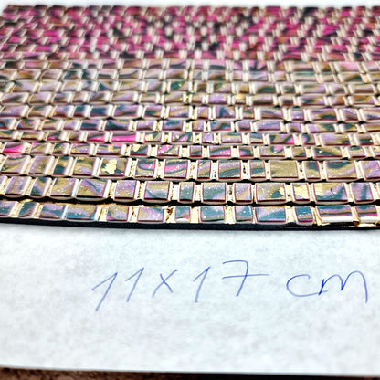 "Pink Magic Mosaic" Raw Polymer Clay Veneer