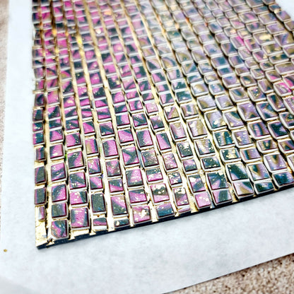 "Pink Magic Mosaic" Raw Polymer Clay Veneer