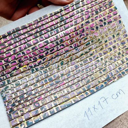 "Pink Magic Mosaic" Raw Polymer Clay Veneer