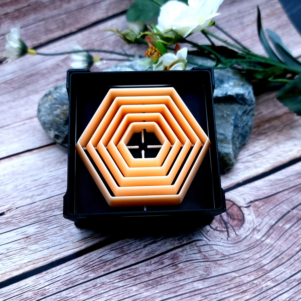 5 Hexagon Cutters in Set - Perfectly Aligned Cutters #35