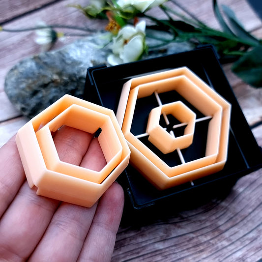 5 Hexagon Cutters in Set - Perfectly Aligned Cutters #35