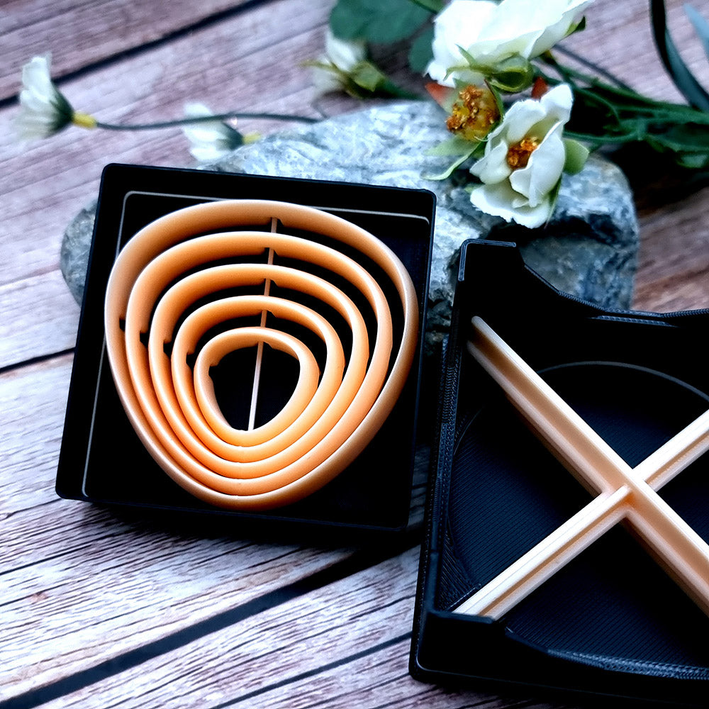 5 Rounded Triangle Cutters in Set - Perfectly Aligned Cutters #30