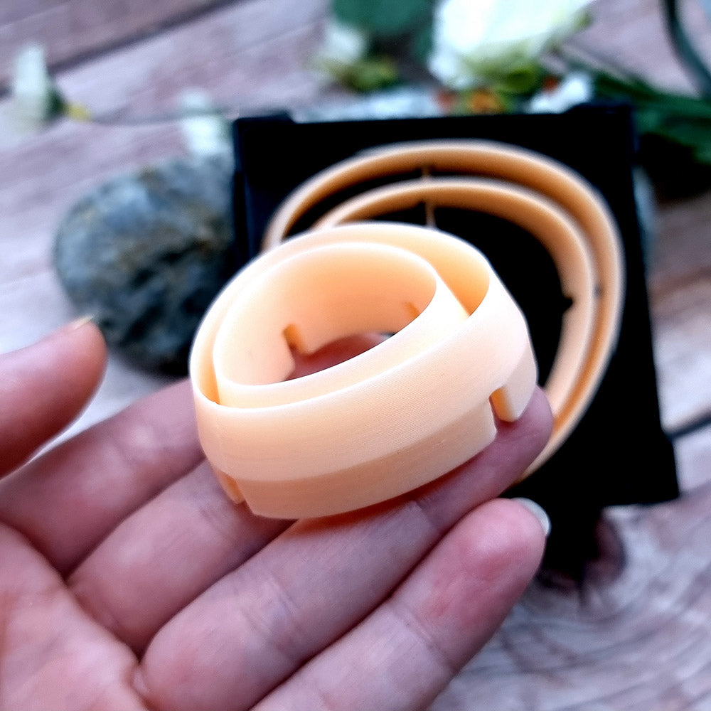 Very Rounded Triangle polymer clay cutters in graduated nesting sizes for layered earrings - Perfectly Aligned set by SweetyBijou