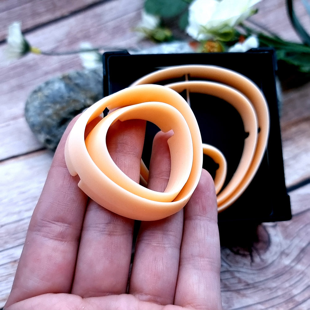 5 Rounded Triangle Cutters in Set - Perfectly Aligned Cutters #30