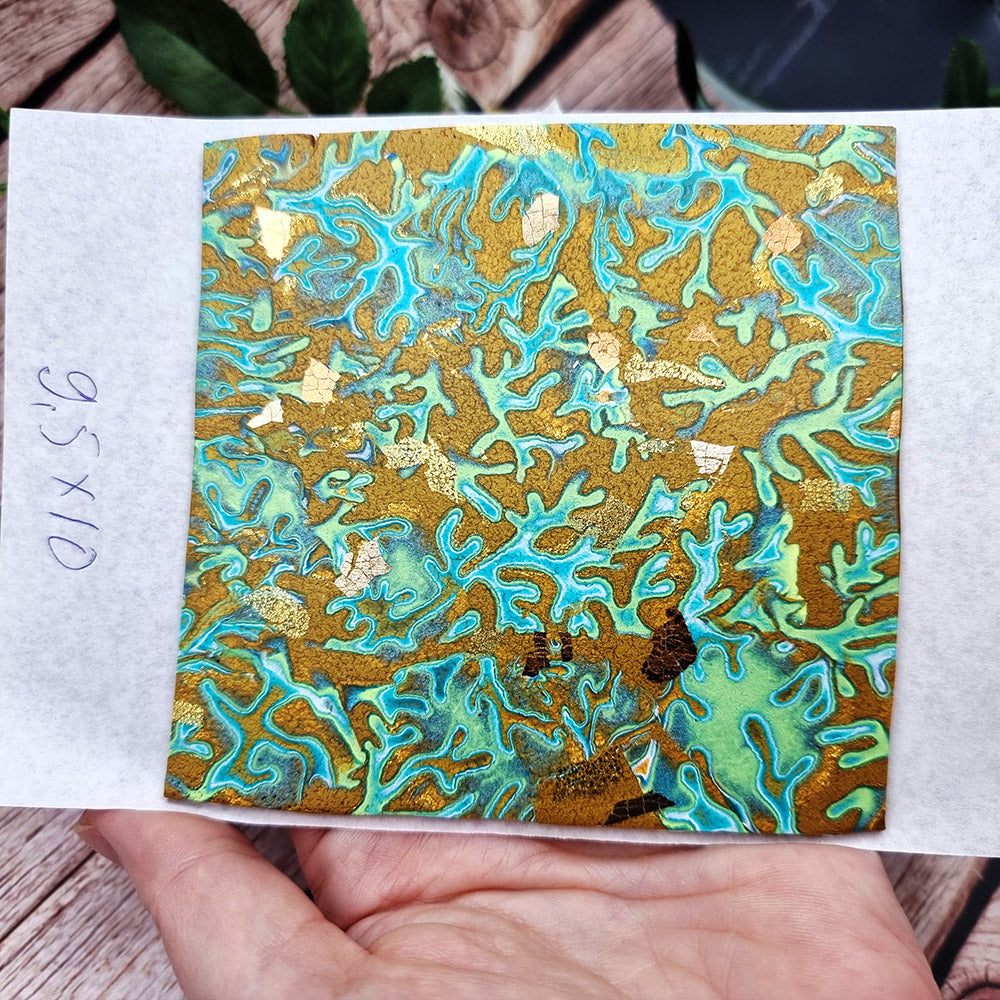 Unique Raw Polymer Clay Veneer - Coral Reef - 9.5x10cm