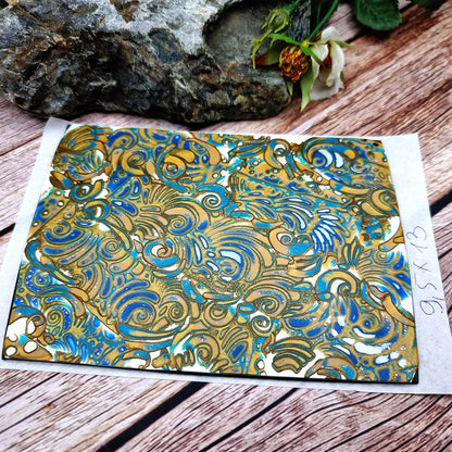 Unique Raw Polymer Clay Veneer - Shells - 9.5x13cm