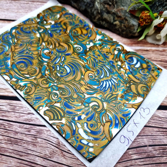 Unique Raw Polymer Clay Veneer - Shells - 9.5x13cm