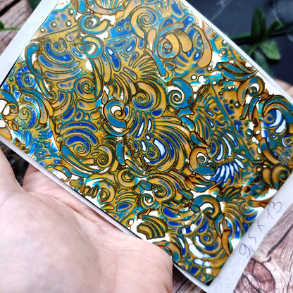 Unique Raw Polymer Clay Veneer - Shells - 9.5x13cm