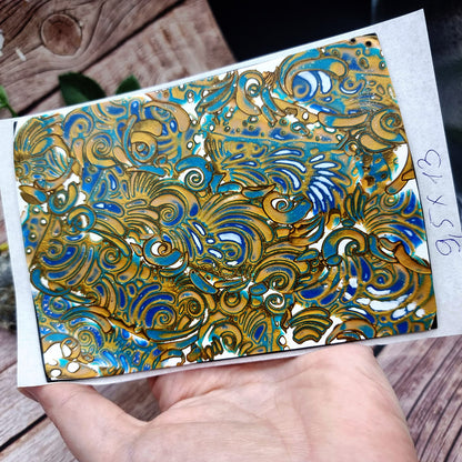 Unique Raw Polymer Clay Veneer - Shells - 9.5x13cm