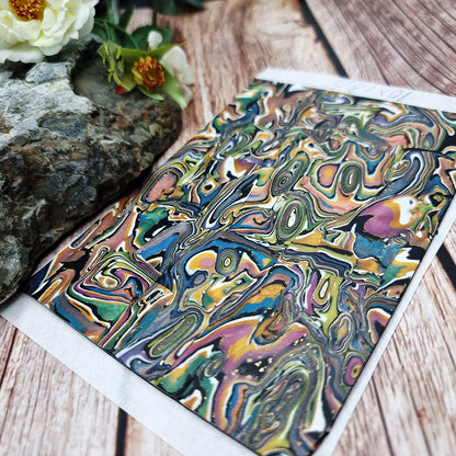 Unique Raw Polymer Clay Veneer - Oil Painting - 10x13.5cm