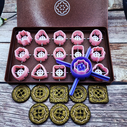Buttons Toolkit Set 6: Imprint Pack - 15 Decorative Shapes for Embossed Buttons