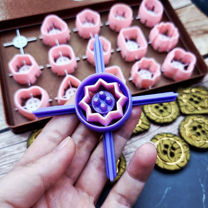 Buttons Toolkit Set 6: Imprint Pack - 15 Decorative Shapes for Embossed Buttons